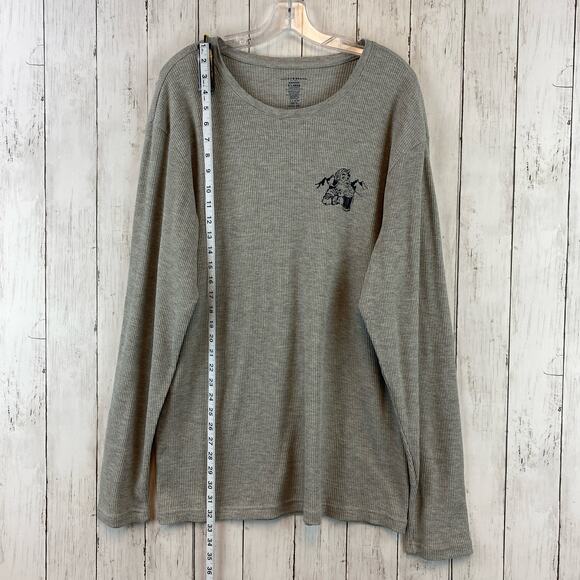 Lucky Brand Sleepwear Beer Waffle Thermal Top & Plaid Pants Set Size XL - Picture 4 of 16